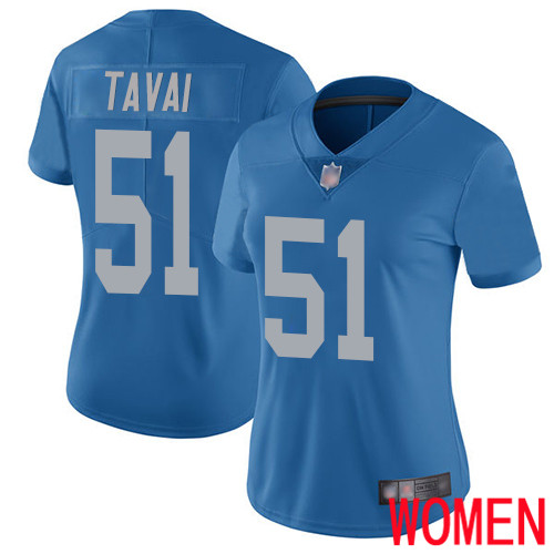 Detroit Lions Limited Blue Women Jahlani Tavai Alternate Jersey NFL Football 51 Vapor Untouchable